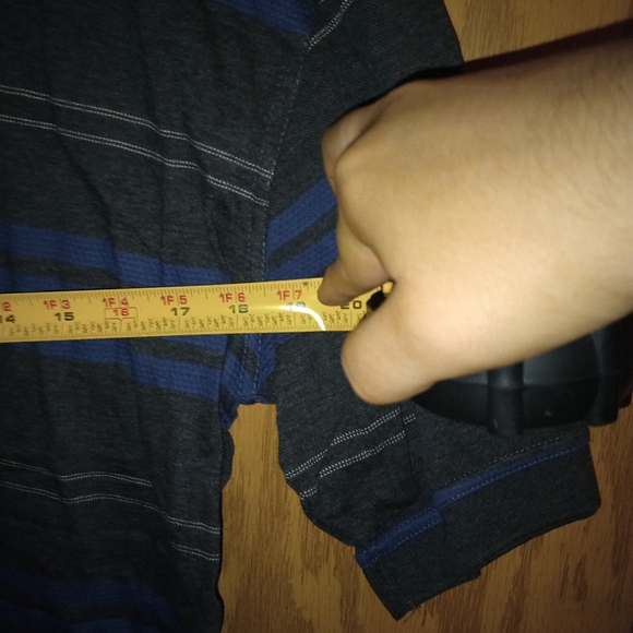 Ping Collection Blue /Black Striped Polo Golf Shirt Men's Lg. Mercerized Cotton - Picture 6 of 8